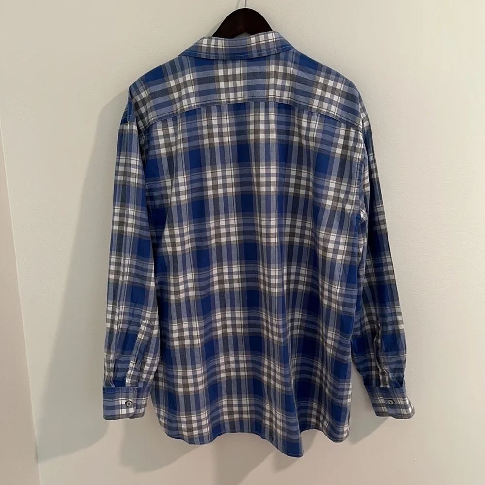 UNTUCKIT Men's Long Sleeve Button Front Chambray Shirt Size XXXLC